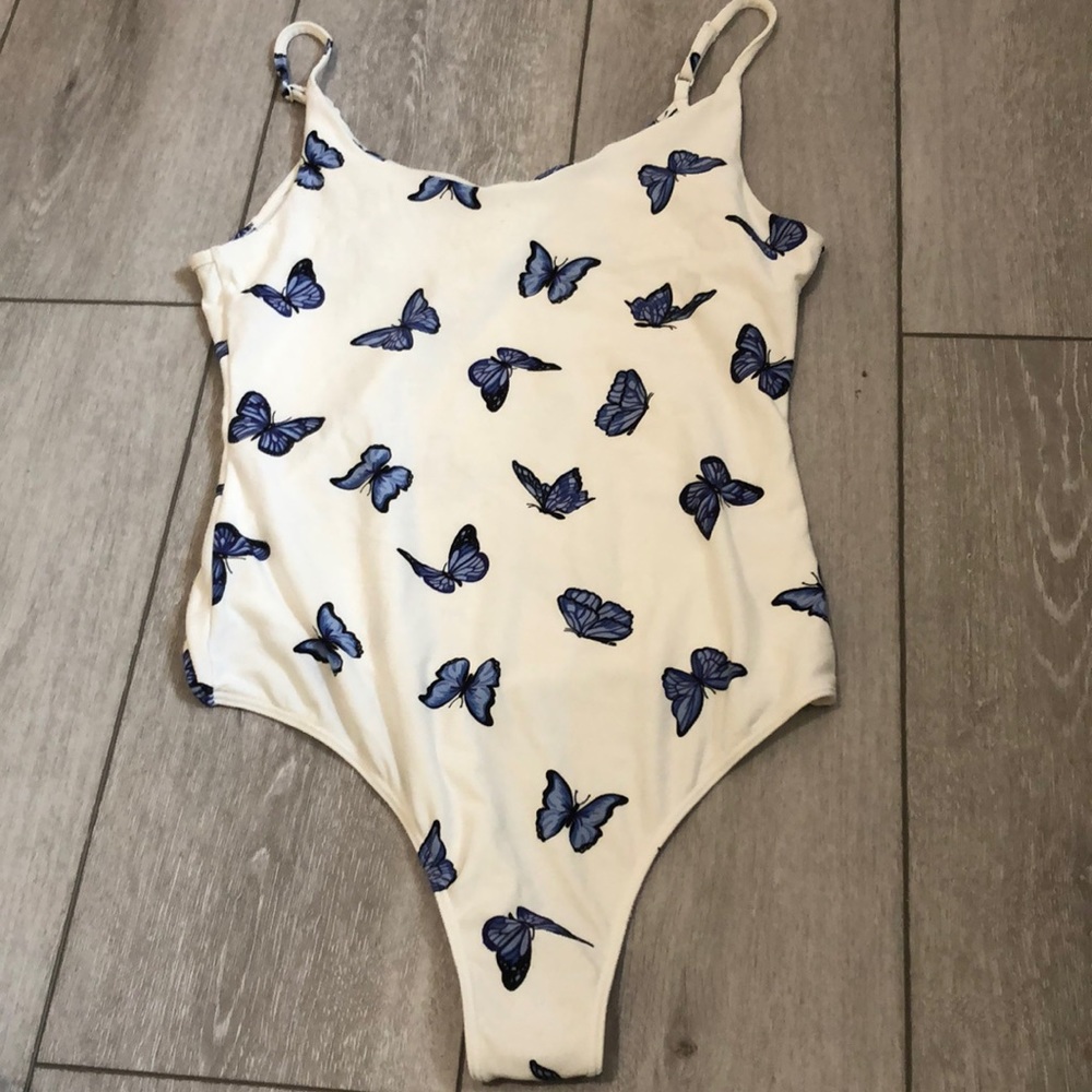 Womens size M butterfly bodysuit